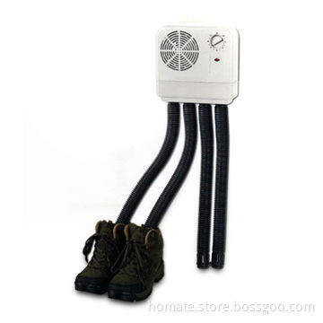 Shoe Dryer with 4 Hoses to Dry 2 Pair of Shoes, 350W Output Power and Timer